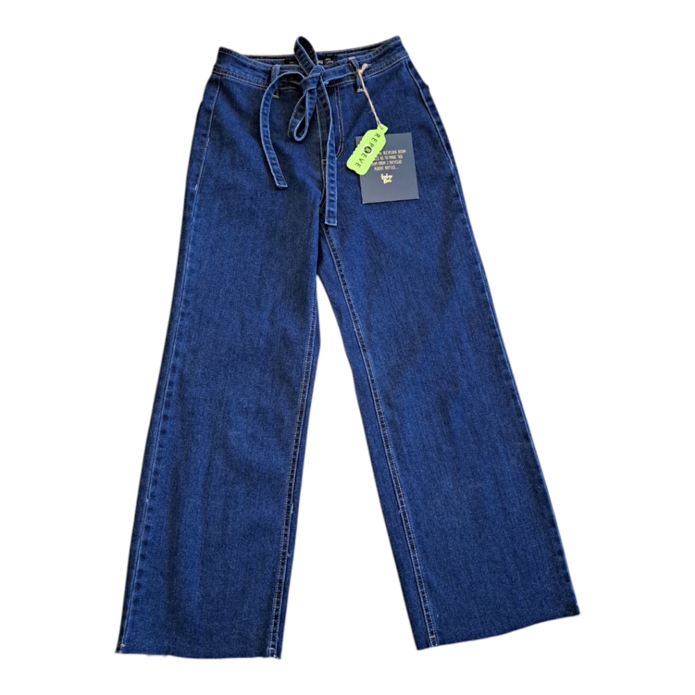 Indigo Rein Navy Wide-Leg Jeans